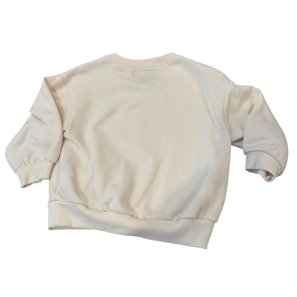 Old Navy Baby Girl Ivory Tiger Sweatshirt & Brown Tulle Skirt Set 18-24 Months